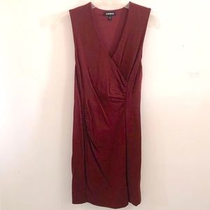 EXPRESS Red Surplice Sheath Dress